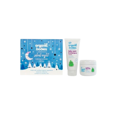 GreenPeople Silent Night Baby Gift - Lavender Baby Wash & Baby Salve (200 ml)