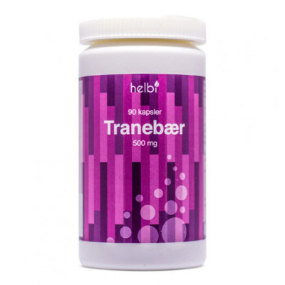 Helbi Tranebær 500 mg (90 kapsler)