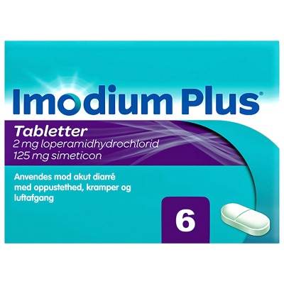 Imodium Plus Tabletter 2+125mg (6 stk)