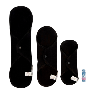 ImseVimse Trial Kit - Sanitary Pads Black + Tampon Garden (1 sæt)