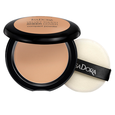 IsaDora Velvet Touch Sheer Cover Compact Powder 47 Warm Tan (10 g)