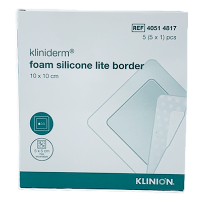 Kliniderm Foam Silikone Border 10x10 cm (5 stk)