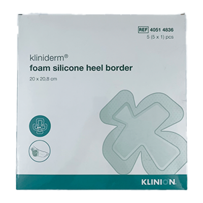 Kliniderm Foam Silikone Border, Heel Skumbandage (5 stk) 