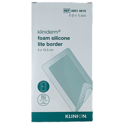 Kliniderm Foam Silikone Lite Border 5x12,5 cm (5 stk)