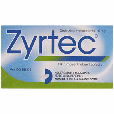 Zyrtec Tabletter 10 mg (14 stk)