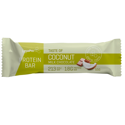 LinusPro Proteinbar Kokos & Mælkechokolade (55 g)