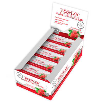 Bodylab Minimum Proteinbar Strawberry & White Chocolate (24 stk)