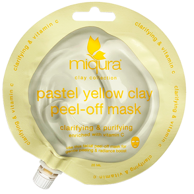 Miqura Care Pastel Yellow Clay Peel Off Mask (20 ml)
