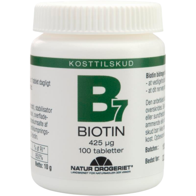 Natur Drogeriet B7 Biotin 425 ug (100 tabletter)