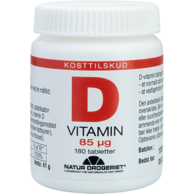 Natur Drogeriet D-Vitamin 85 mcg (180 tabs)