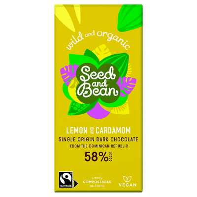 Naturesource Mørk Chokolade 58% Lemon og Cardamom Ø (85 gr)