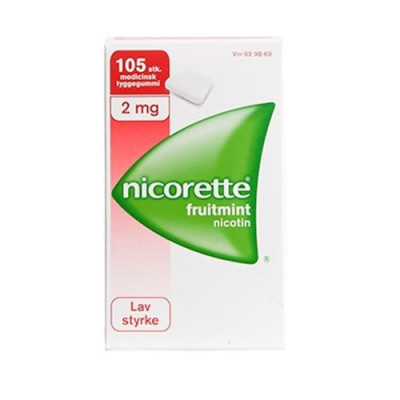 Nicorette Fruitmint Tyggegummi 2 mg (105 stk)