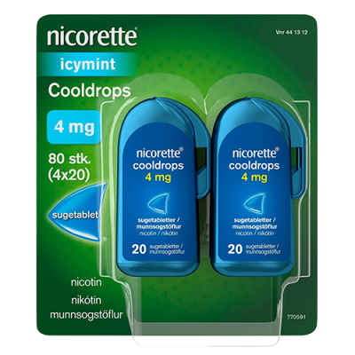 Køb Nicorette Cooldrops - Sugetabletter 4mg (80 stk.)