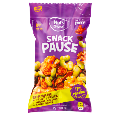 Nuts Original Snack Pause - Edamame, Fruit, Walnut & Choco Flakes (25 g)