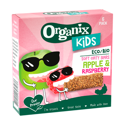 Organix Kids Raspberry & Apple Oaty Bars (180 g)