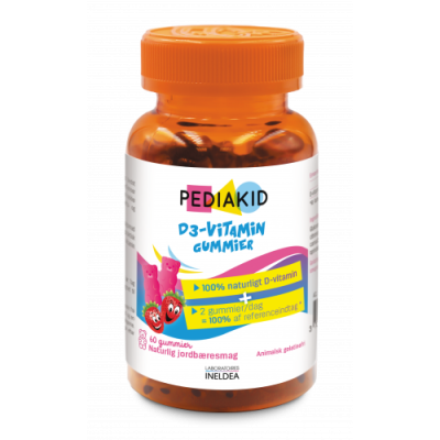 Pediakid Gummies Vitamin D3 Strawberry (60 stk)