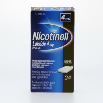 Nicotinell Lakrids Tyggegummi 4 mg (24 stk)
