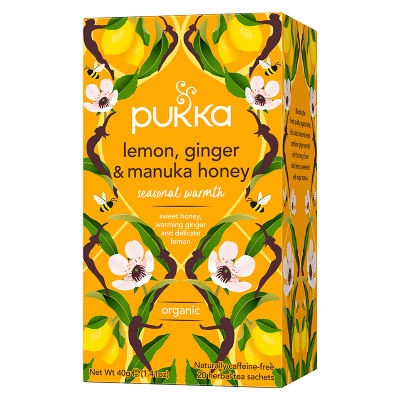 Pukka Lemon, Ginger & Manuka Honey Te Ø (20 breve)