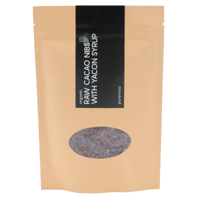 Pureviva Organic Raw Criollo Cacao Nibs with Yacon Syrup (250 g)