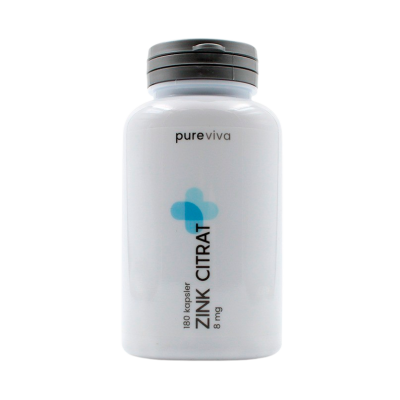 Pureviva Zink Citrat (8 mg) (180 kap)