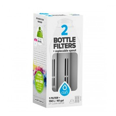 Refiller filterflaske Antracit grå 2 stk refiller + mundstykke