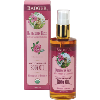 Badger Damascus Rose Body Oil (118 ml)