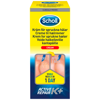 Scholl Creme til hælrevner Active Repair K+ (120 ml)