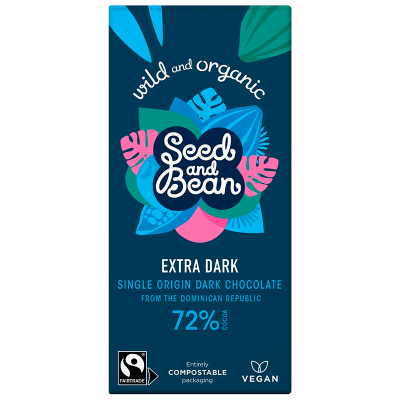 Seed & Bean Mørk Chokolade 72% Ø (100 gr)