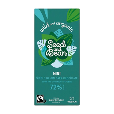 Seed and Bean Mørk Chokolade 72% med Mint Ø (85 gr)
