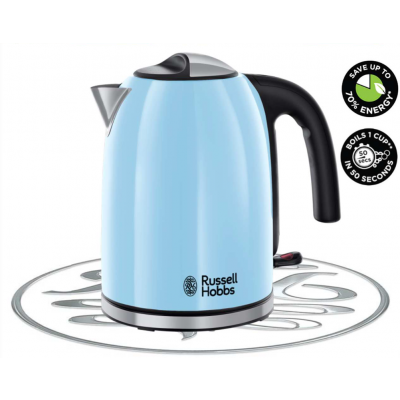 Russell Hobbs Colours Plus Heavenly Blue Kettle 