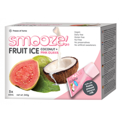 Smooze! Fruit Ice Coconut & Pink Guava (5 stk x 65 ml)