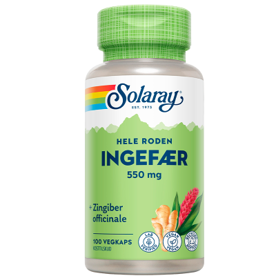 Solaray Ingefær 550 mg (100 Kapsler)