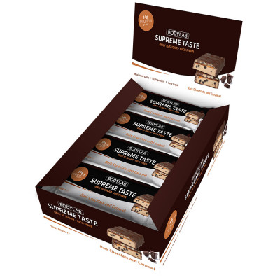 Bodylab Supreme Taste Proteinbar Dark chocolate & Caramel (12 stk)