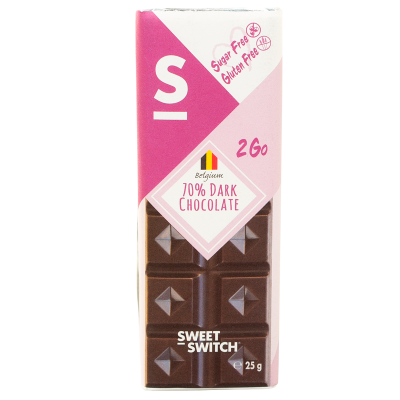 Sweet Switch Chokolade 70% Mørk Sukkerfri (25 g)