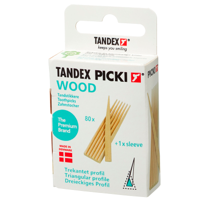 TANDEX Picki Mellemrumsbørste Wood Birk Trekantet