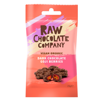 The Raw Chocolate co. Gojibær m. rå chokolade Ø Snack pack 