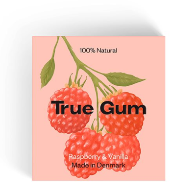 Tyggegummi Raspberry & Vanilla True Gum