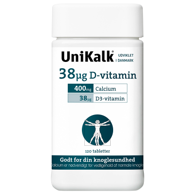 UniKalk 38 µg D-vitamin (120 kaps)