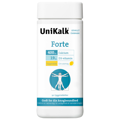 UniKalk® Forte Tyggetablet m. citrussmag - 90 tab.
