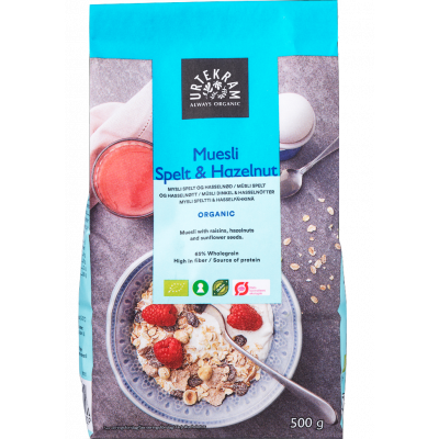 Urtekram Muesli Spelt & Hasselnød Ø (500 g)