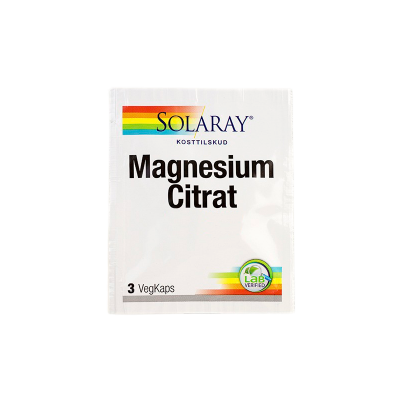 Vareprøve - Solaray Magnesium Citrat 250 mg - 3 kap