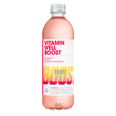 Vitamin Well Boost Hindbær Blåbær (500 ml)