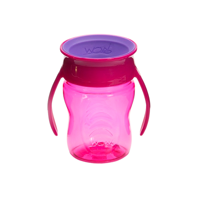 WOW Baby Kop Spildfri Pink Tritan (207 ml)