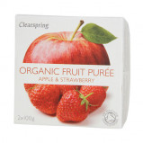Clearspring Organic Frugtpuré Æble & Jordbær Ø (200 gr)