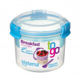 Opbevaringsboks blå 530 ml Breakfast to go Sistema