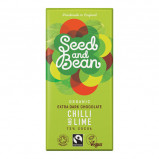 Seed & Bean Chokolade Mørk 72% Chilli & Lime Ø (85 g)