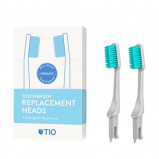 TIO Udskiftelige Tandbørstehoveder - Grå (Medium 2 stk) 
