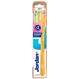Jordan Soft Toothbrush 2 Heads + 1 Handle - Assorteret Farver (1 sæt)