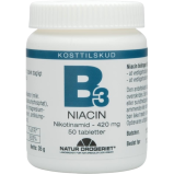 Natur Drogeriet B3 Niacin (nikotinamid) 420 mg (50 tabletter)