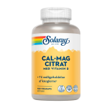 Solaray Cal-Mag Citrat med D-vitamin (180 kap)